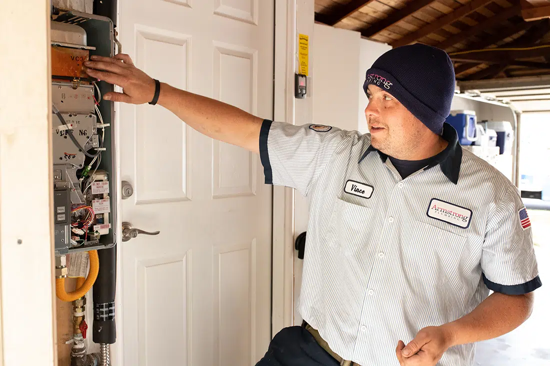 Armstrong Plumbing tech in Sacramento, CA.